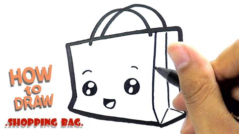 How To Draw Shopping Bag Drawing Shopping Bag Youtube