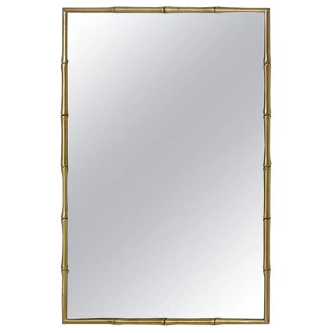 1960s Gold Faux Bamboo Wood Wall Mirror For Sale At 1stdibs