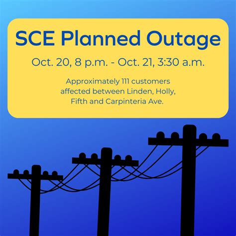 Night Time Power Outage Scheduled For Pole Replacement City Of