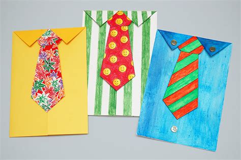 Necktie Greeting Card Kids Crafts Fun Craft Ideas