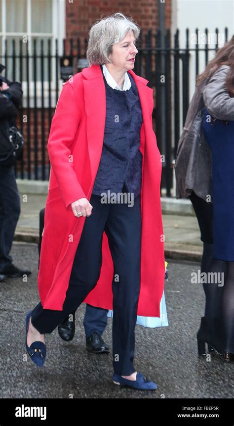 Home Secretary Teresa May Walks Along Downing St Featuring Teresa May Mp Where London United