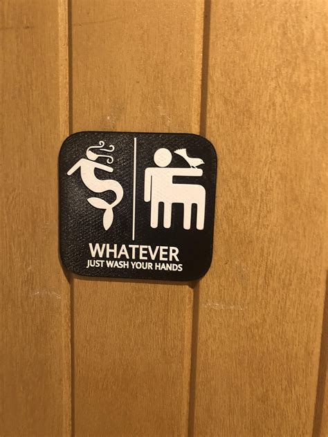 Cute Restroom Door Signs