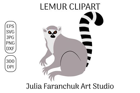 Lemur Clipart Gráfico Por Julia Faranchuk Art Studio · Creative Fabrica