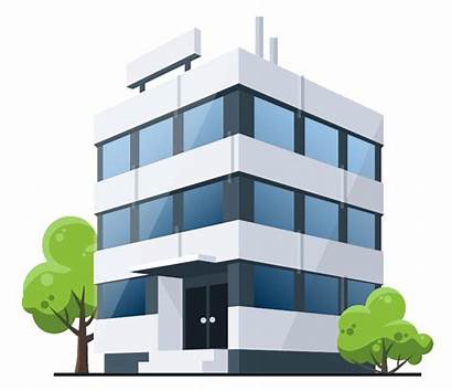Building Office Cartoon Clipart Business Commercial Vector