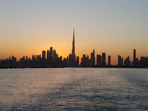 Wallpaper Coast Buildings Sunset City Dubai Uae Hd Widescreen