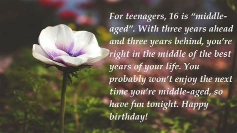 Happy 16th Birthday Messages And Quotes Vitalcute
