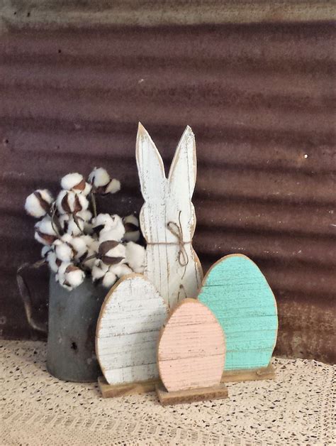 Small Wood Eggs Wood Easter Decor Easter Decorations Rustic Easter