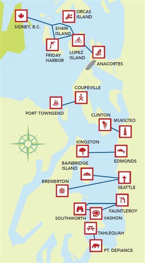 Washington State Ferries Map Printable Map