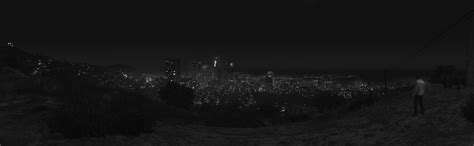 Download City Night Los Santos Black And White Video Game Grand Theft