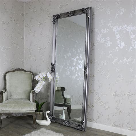 Extra Extra Large Ornate Antique Silver Full Length Wallfloor Mirror