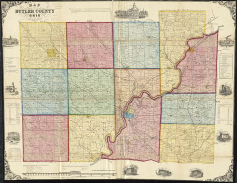 Map Of Butler County Ohio Digital Commonwealth