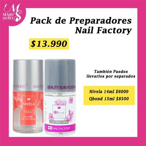 Pack De Qbond Y Nivela Nail Factory Majo Secret