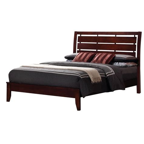 Coaster Serenity California King Slat Bed In Rich Merlot And Brown Cymax Business