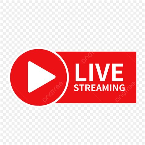 Live Streaming Button Hd Transparent Live Streaming Red Play Button
