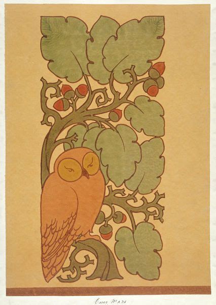 The Owl Voysey Vanda Explore The Collections Art And Craft Design