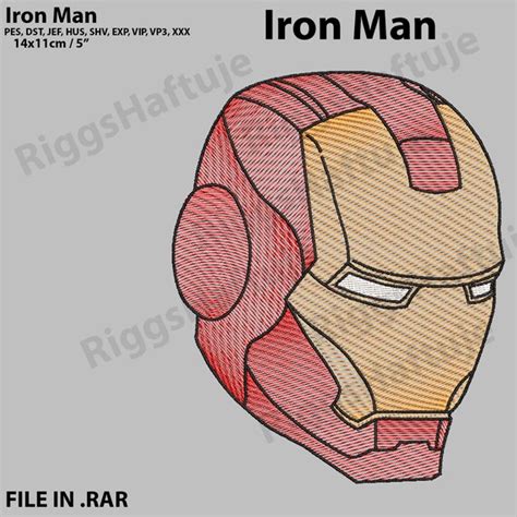 Iron Man Embroidery Design Multiple File Formats Etsy