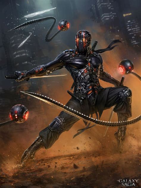 Shamash Ninja Cyberpunk Art Ninja Art Sci Fi Concept Art