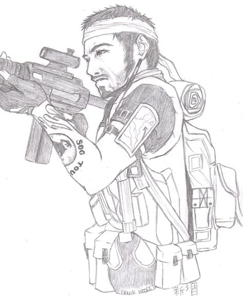 Black Ops Frank Woods Sketch By Star Mii On Deviantart