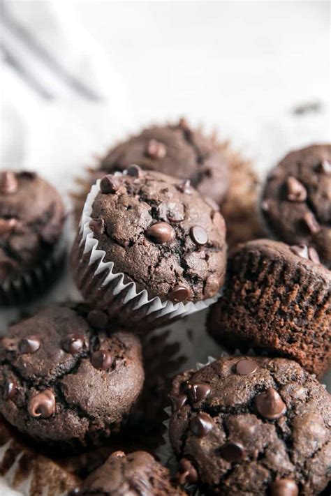 Healthy Double Chocolate Muffins Gluten Free Fit Mitten Kitchen
