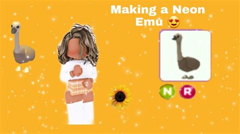 Making A Neon Emu In Adopt Me Youtube