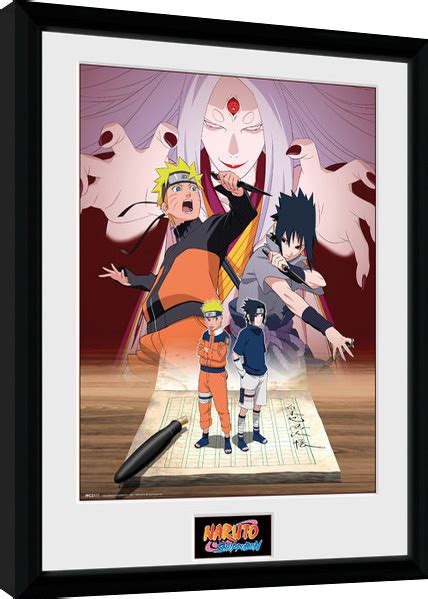 Naruto Shippuden Naruto And Sasuke Framed Poster Buy At Europosters