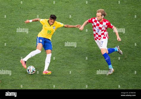 Neymar Shows Off His Skills Brazil V Coatia Brazil World Cup 2014