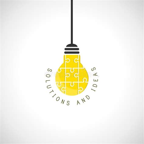Solutions And Ideas Concept With Light Bulb Stock Vector Illustration