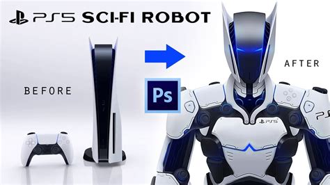 Ps5 Sci Fi Robot Photobash Concept Art Timelapse Robots Concept