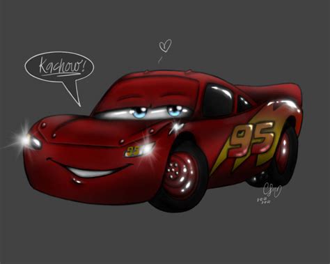 Pixar Cars Lightning Mcqueen Fan Art Colored By Clmartwork On Deviantart