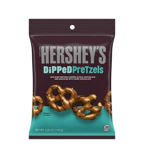 Hersheys Milk Chocolate Dipped Pretzels 425 Oz