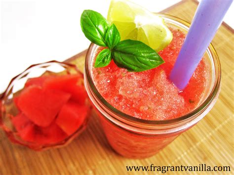 Watermelon Basil Slushie Raw Food Recipes Vegan Recipes Easy Food