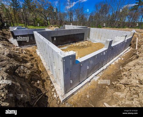 Concrete Foundation For A New House Stock Photo Royalty Free Image