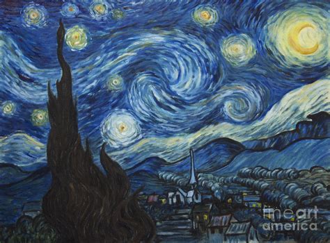 The Starry Night Van Gogh Copy Painting By Troy Wilfong