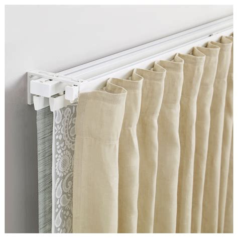 By fixing the guard rail to the side of the bed you can reduce the risk of the child falling out of the bed. VIDGA Single and triple track set - white | Ikea curtains, Diy curtains, Curtain track system