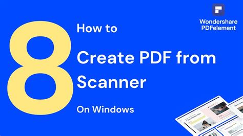 How To Create Pdf From Scanner On Windows Wondershare Pdfelement 8