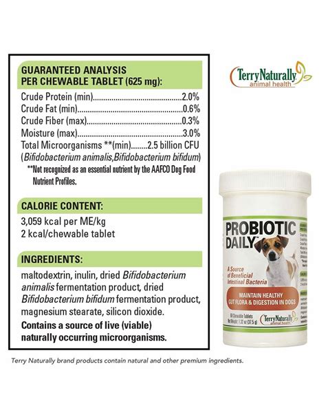 The natural daily canine supplement may be prepared at home with carefully chosen ingredients or it may be purchased. Canine Probiotic Daily 60ct - Monarch Health Boutique