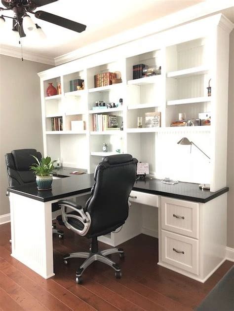 Incredible Dual Desk Home Office With New Ideas Home Decorating Ideas