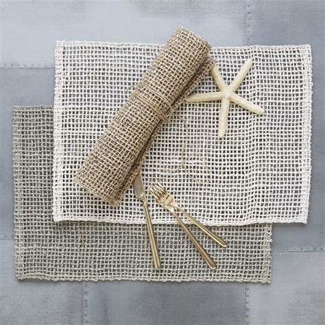Sold as sets of 2. Fishnet Woven Placemats (Set of 2) | Woven placemats ...
