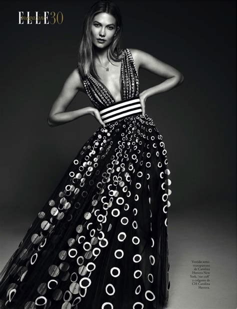 Karlie Kloss Models Carolina Herrera Fashion For Elle Spain Fashion