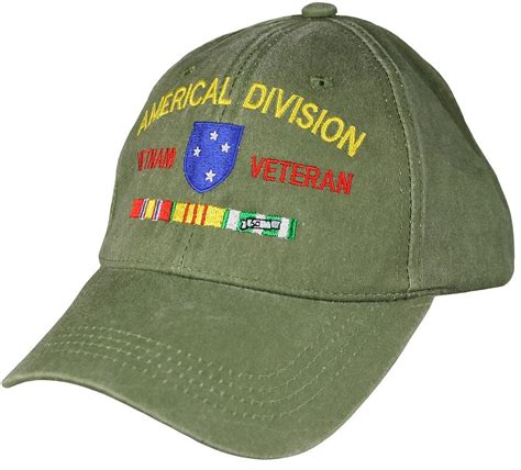 Americal Division Vietnam Veteran Od Green Cap New Vietnam Veteran