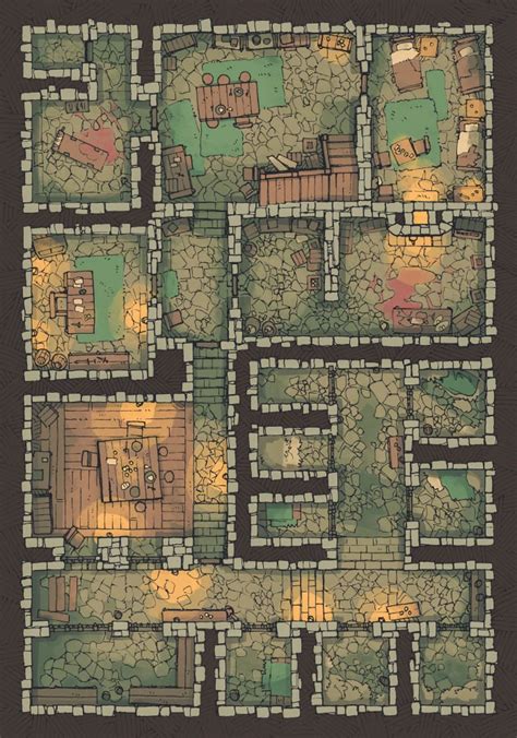 Dungeon Jail Battle Map An Underground Prison By 2 Minute Tabletop