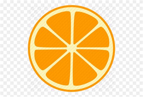 Citrus Fruit Mandarin Orange Slice Split Whole Icon Orange