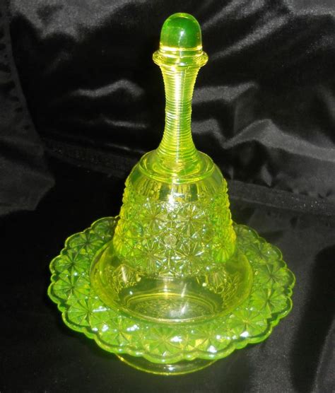 According to this geiger counter the radiation level of this uranium glass is dangerous. Fenton Vaseline Uranium Daisy & Button Glass Dinner Bell ...