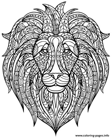 Mandala Lion Africa Adult Coloring Page Printable