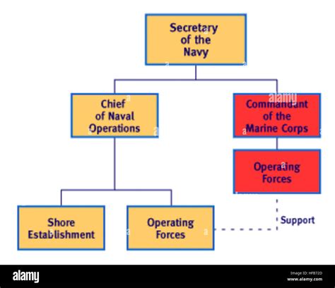 Department Of The Navy Basic Org Chart Stock Photo Alamy