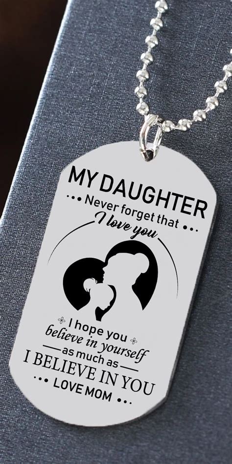 To My Daughter Never Forget That I Love You Neckalce To My Daughter My Love Never Forget