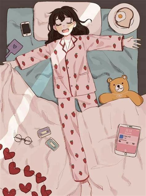 Girls Cartoon Art Cartoon Art Styles Anime Art Girl Sleep Cartoon