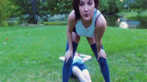 Mixed Wrestling Female Domination Boston Crab Challenge Outdoors 4 X 90 Second Submission Holds