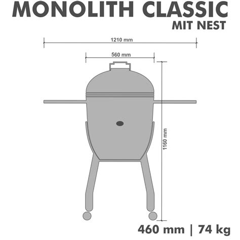 Monolith Grill Classic Bbq Guru Master Schwarz Mit Gestell