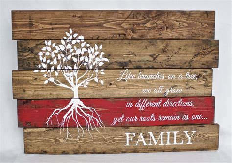 This family decor features black curly cursive font letters and a whitewash finishing background this wooden sign is made from real wood and finished with a rustic, distressed finish to give an. Wood Family Sign - Family Quote Sign - Reclaimed wood wall ...